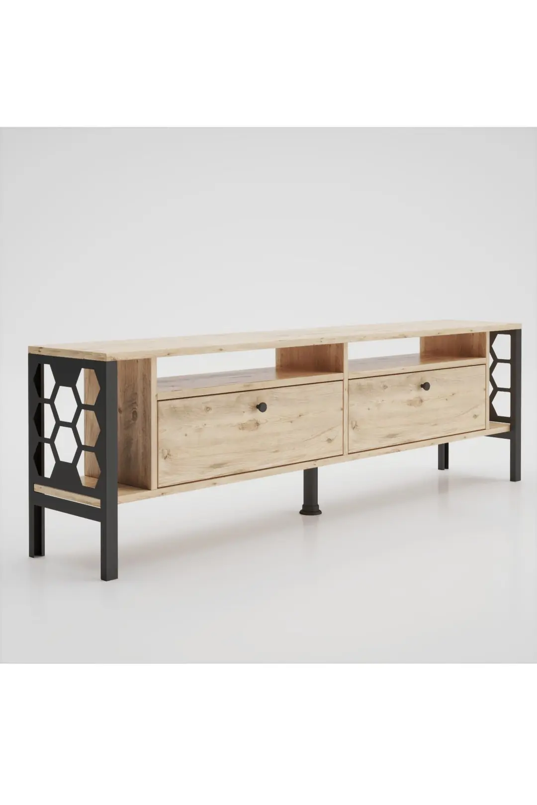 Luna 160 Cm Tv Ünitesi - Atlantik Çam / Siyah